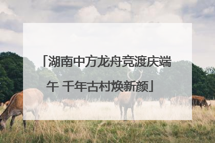 湖南中方龙舟竞渡庆端午 千年古村焕新颜