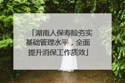湖南人保寿险夯实基础管理水平，全面提升消保工作质效