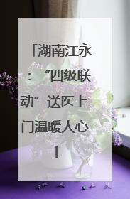 湖南江永：“四级联动”送医上门温暖人心