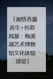 湘绣香囊养生+色彩风暴：梅溪湖艺术博物馆文化体验盛宴