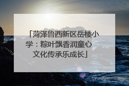 菏泽鲁西新区岳楼小学：粽叶飘香润童心 文化传承乐成长