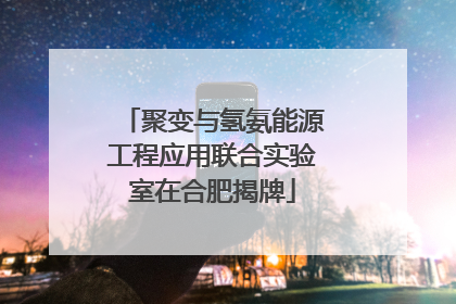 聚变与氢氨能源工程应用联合实验室在合肥揭牌