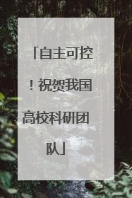 自主可控！祝贺我国高校科研团队