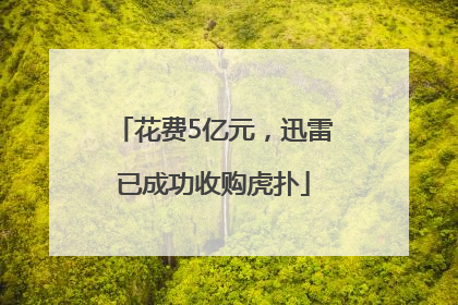 花费5亿元，迅雷已成功收购虎扑