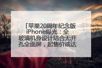 苹果20周年纪念版iPhone曝光：全玻璃机身设计结合无开孔全面屏，起售价或达1.45万人民币