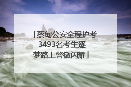 蔡甸公安全程护考 3493名考生逐梦路上警徽闪耀