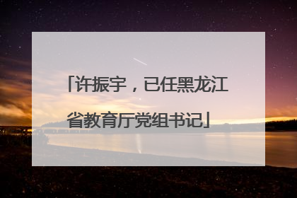 许振宇，已任黑龙江省教育厅党组书记