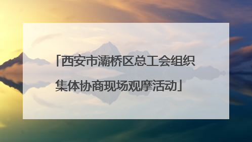 西安市灞桥区总工会组织集体协商现场观摩活动