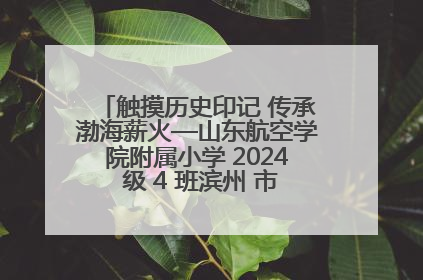 触摸历史印记 传承渤海薪火—山东航空学院附属小学 2024 级 4 班滨州 市档案馆研学实践活动