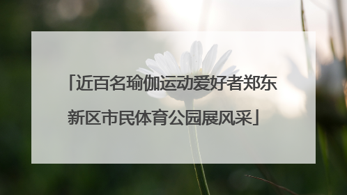 近百名瑜伽运动爱好者郑东新区市民体育公园展风采