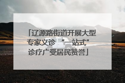 辽源路街道开展大型专家义诊 “一站式”诊疗广受居民赞誉