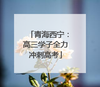 青海西宁：高三学子全力冲刺高考