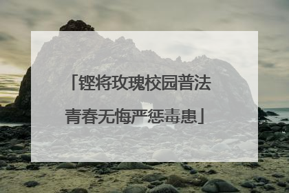 铿将玫瑰校园普法 青春无悔严惩毒患