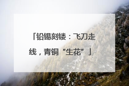 铅锡刻镂：飞刀走线，青铜“生花”