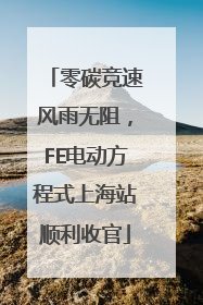 零碳竞速风雨无阻，FE电动方程式上海站顺利收官