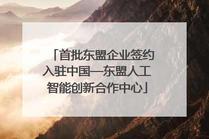 首批东盟企业签约入驻中国—东盟人工智能创新合作中心