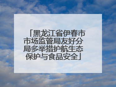 黑龙江省伊春市市场监管局友好分局多举措护航生态保护与食品安全