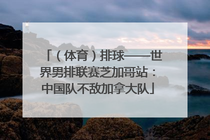 （体育）排球——世界男排联赛芝加哥站：中国队不敌加拿大队