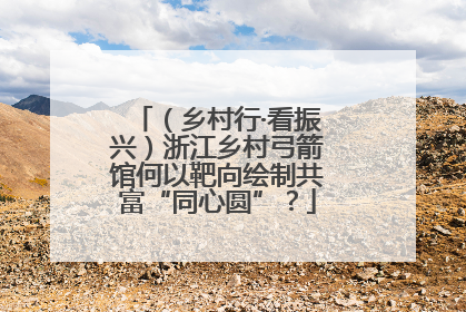 （乡村行·看振兴）浙江乡村弓箭馆何以靶向绘制共富“同心圆”？