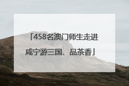 458名澳门师生走进咸宁游三国、品茶香